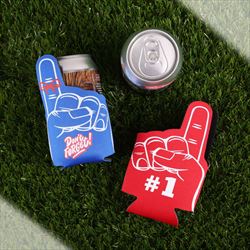 DC1000F14CP Foam Finger Can Cooler With Full Color Custom Imprint